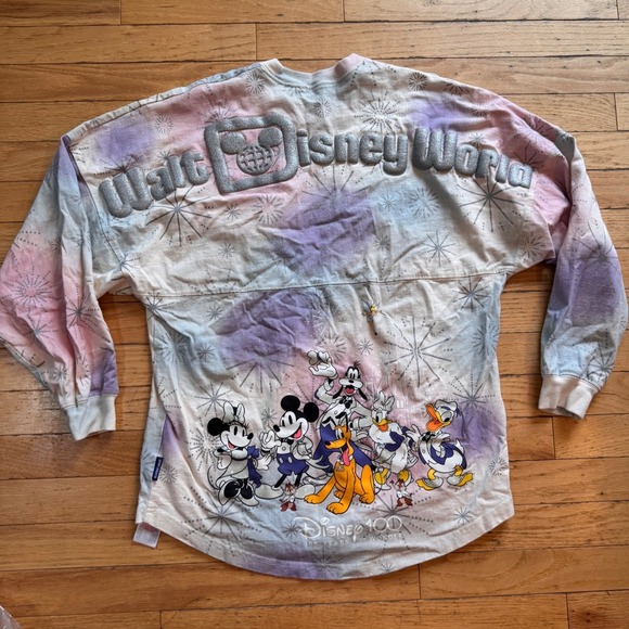 Disney Tops - Disney 100 Years of Wonder Spirit Jersey Walt Disney World Tie Dye Silver XS